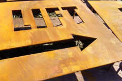 Навигация, таблички из corten стали cortenium
