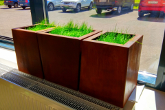 Кашпо из corten стали cortenium