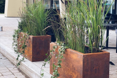 Вазоны из corten стали cortenium Кофейня Rumas