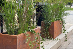 Вазоны из corten стали cortenium Кофейня Rumas