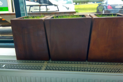 Кашпо из corten стали cortenium